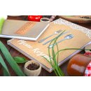 XXL A4 Kochbuch zum Selberschreiben mit Metallecken - beige braun Kraftpapier-Optik - MEINE REZEPTE