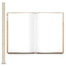XXL A4 Kochbuch zum Selberschreiben mit Metallecken - beige braun Kraftpapier-Optik - MEINE REZEPTE