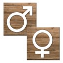 WC-Schilder Set für Damentoilette + Herrentoilette...