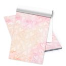 Briefblock DIN A5 rosa pink - 50 Blatt Briefpapier mit Herzen - Motivpapier Bastelpapier Geschenk M&auml;dchen