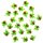 24 mini Filz Kleeblätter grün mit Marienkäfer 3 cm und Klebepunkt - Tischdeko Streudeko