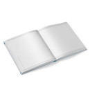 Quadratisches Gästebuch hellblau blau weiß maritim - leeres Buch zum Einschreiben - mit Metallecken
