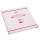 Gästebuch rosa pink mit Fischen 21 x 21 cm quadratisch - Gäste Buch für Taufe Kommunion - mit Metallecken