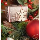 12 kleine Engel Anh&auml;nger aus Holz 5 cm mit Sternchen - Schutzengel Weihnachtsengel