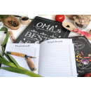 Rezeptbuch zum Eintragen OMAS ALLERBESTE REZEPTE in DIN A4 - leeres Kochbuch für Familienrezepte mit Metallecken