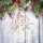 10 Weihnachtsanh&auml;nger Tannenbaum Silhouette wei&szlig; mit Schnur 9 cm - Christbaumanh&auml;nger Shabby Chic aus Holz