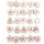 1-25 Aufkleber Adventskalender Zahlen aus Holz mit Klebepunkt - natur rot