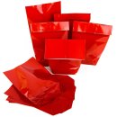 24 Adventskalendertüten rot 14 x 22 cm mit Zahlenaufklebern + Holzklammern Rentier - Tüten zum Befüllen