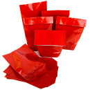 24 Adventskalendertüten zum Befüllen rot mit Aufkleber Zahlen Klammer aus Holz - DIY Adventskalender Tüten