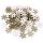 70 Mini Schneeflocken aus Holz 4 cm - Eiskristalle als Weihnachtsdeko Tischdeko Bastelmaterial