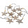 9 Sterne Anh&auml;nger aus Holz - Holzsterne dunkelbraun natur 6 cm
