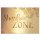 Schild Stressfreie Zone 31 x 21 cm gold mit Ginkgo - Wandbild Türschild Deko Sauna Spa