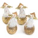 4 Engelfiguren gold grau gl&auml;nzend - Engel Deko Figuren als Weihnachtsdeko Give-Away Geschenk Weihnachten