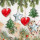 9 edle Weihnachtsanh&auml;nger Herz Baum Stern gr&uuml;n rot Silber Baumschmuck Metall Anh&auml;nger mit Schnur