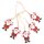 5 Nikolaus Weihnachtsmann Anhänger rot weiß aus Holz 8,5 cm - kleines Nikolausgeschenk