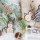 8 Weihnachtsanhänger Natur braun schwarz Scheemann + Baum 6 cm mit Schnur zum Aufhängen