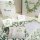 Dankessticker rund - 4 cm - grün weiß Floralmuster Mitarbeitergeschenk Taufe Danksagungskarten
