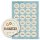 Etiketten Danke rund - 4 cm - beige bunt pastellfarben Gastgeschenk Versch&ouml;nerung Kartengestaltung 24 Aufkleber / 1 Bogen