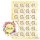 Danke Etiketten rund - 4 cm - bunt gelb rosa Floralmuster Dankeskarten Mitgebsel Kommunion