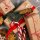 Weihnachtsaufkleber rund 4 cm in Kraftpapier-Optik braun rot wei&szlig; - Weihnachtssticker mit Text 96 Aufkleber / 4 B&ouml;gen