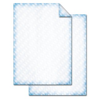 Briefpapier blau weiß kariert im Rautenmuster - bayerischer Stil - DIN A4 als Schreibpapier Druckerpapier