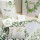 Briefpapier DIN A4 grün grau Blätter-Ranken - beschreibbar bedruckbar Motivpapier Druckerpapier