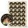 Weihnachtssticker Wunderbare Weihnachten - 4 cm rund - schwarz mit bunten Geschenken 96 Aufkleber / 4 B&ouml;gen