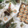 Schutzengel Aufkleber rund 4 cm braun hellblau - Engelaufkleber Weihnachtssticker