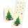 Aufkleber mit Weihnachtsbaum Motiv beige gr&uuml;n 5 x 14,8 cm 25 St&uuml;ck