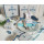 Menükarten blau weiß maritim mit Fischen - Speisekarte leer für Restaurant Taufe Kommunion