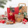 Frohe Weihnachten Aufkleber l&auml;nglich 5 x 14,8 cm Holzoptik rustikal
