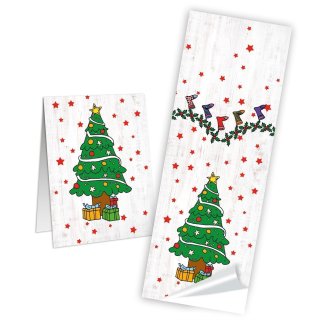 Weihnachtsbaum Banderole selbstklebend 5 x 14,8 cm