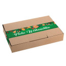 Lange Weihnachtsaufkleber FROHE WEIHNACHTEN gr&uuml;n rot 5 x 42 cm - Paketband weihnachtlich