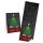 Frohes Fest Aufkleber weihnachtlich eckig grün rot schwarz 7,2 x 21 cm
