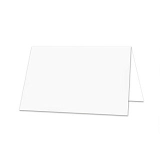 Tischkarte 8,5 x 5,5 cm weiß Blanko neutral zum Beschriften & Bedrucken - kleine weiße Karten