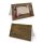 Tischkarte 8,5 x 5,5 cm braun rot wei&szlig; mit Messer &amp; Gabel Motiv - rustikale Tisch K&auml;rtchen 50 St&uuml;ck