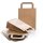 Tasche mit Henkel &amp; Boden 18 x 22 x 8 cm aus Kraftpapier braun als Verpackung 25 St&uuml;ck