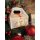 Weihnachtsschachtel FROHES FEST braun rot 9 x 12 x 6 cm mit Tragegriff - weihnachtliche Verpackung