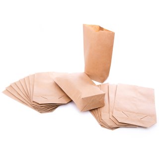 Braune Papiertüte aus Kraftpapier mit Boden (19,5 x 29,5 x 7,5 cm) 25 Stück