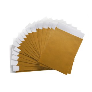 Goldene Flachbeutel (9,5 x 14 cm) - zum Verpacken von kleinen Geschenken 100 Stück