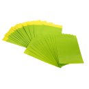 Flachbeutel grün / limone aus Papier (7 x 9 cm) -...