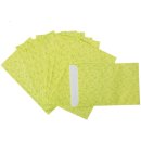 Flachbeutel grün / limone aus Papier (9,5 x 14 cm) -...