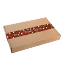 Lange Weihnachtsaufkleber Frohes Fest 5 x 42 cm rot wei&szlig; - f&uuml;r Schachteln &amp; Verpackungen