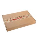 Gro&szlig;e Weihnachten Aufkleber - 5 x 42 cm - braun rot im Vintage-Stil - f&uuml;r Gro&szlig;briefe &amp; Pakete