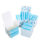 Kleine Geschenkbox in 7 x 7 cm blau wei&szlig; maritim -...