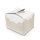 Kleine quadratische vintage Schachtel in 8 x 6,5 x 5,5 cm beige weiße Spitze - für Geschenke Hochzeit