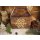 Geschenkschachtel mit Henkel in dunkelbraun Holzoptik- 12,5 x 18,5 x 12 cm - zum Verpacken & Befüllen