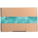 XXL Weihnachtsaufkleber Set - 4 x 10 weihnachtliche Geschenkaufkleber 5 x 42 cm blau türkis für Schachteln