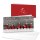 Umschläge + Weihnachtskarten DIN lang Klappkarten Holz-Optik mit Zipfelmützen-Motiv rot weiß