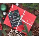 Postkarten Weihnachten DIN A6 hoch Tafelkreide-Optik schwarz wei&szlig; mit Weihnachtsmotiven und Text Frohe Weihnachten